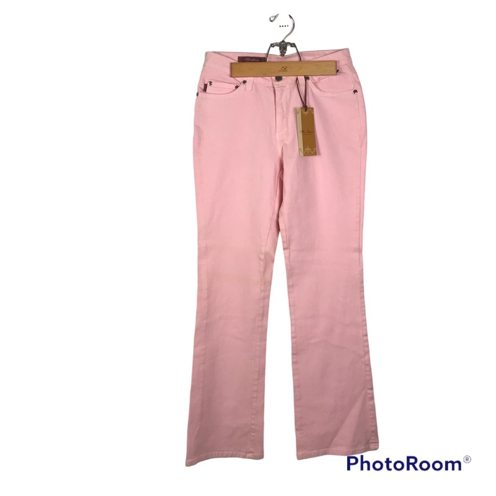 MU Jeans Women's Boot Cut Jeans color pink size 6 Mid rise 5 pocket Desing NWT